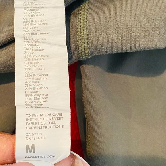 Fabletics Zone Powerhold High Waisted Colorblock Leggings Size Medium - Picture 5 of 8